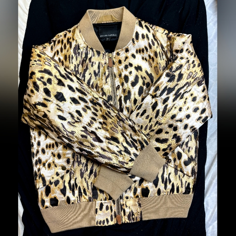 Leopard Print Bomber Jacket